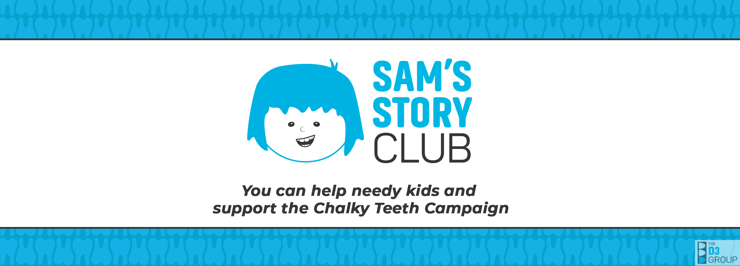 Sam's Story Club - A socially impactful way to help children, medico-dental research, and education worldwide - Main Banner Image